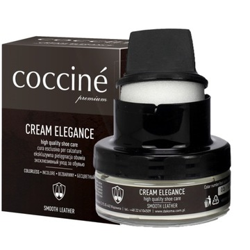 COCCINE PASTA DO BUTÓW OBUWIA KREM CREME ELEGANCE CZARNY GĄBKA