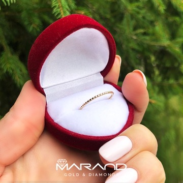 ZŁOTY PIERŚCIONEK OBRĄCZKA CELEBRYTKA 333 8K r 13