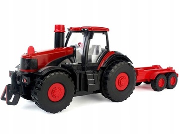 Фермерский трактор с прицепом, пускающим мыльные пузыри