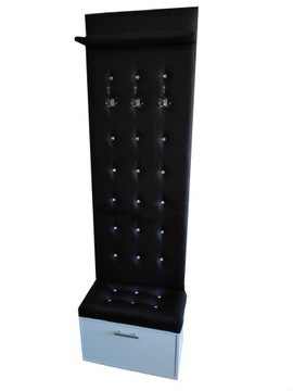 Wieszak z półką i pufą 110cm.