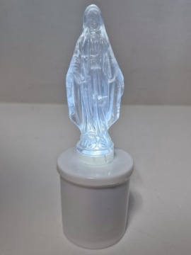 ВСТАВКА ДЛЯ СВЕЧ БОЖЬЕЙ МАТЕРИ, R14 БАТАРЕИ ДО 180 ДНЕЙ, ХОЛОДНЫЙ БЕЛЫЙ