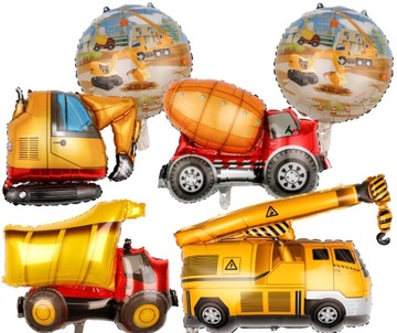 Balony foliowe BUDOWY KOPARKA DŹWIG BETONIARKA x6
