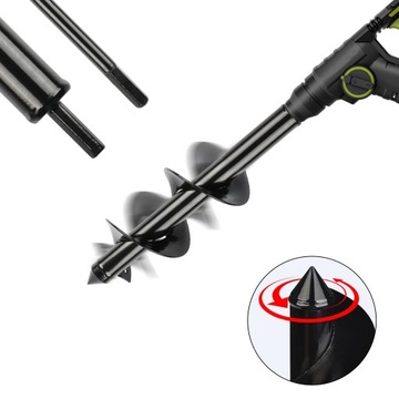 2 садовые буры, 8х30см и 4х22см, с 10 карточками.