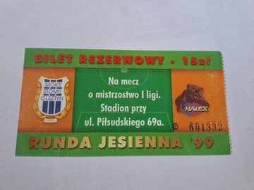 STOMIL OLSZTYN - BILET REZERWOWY JESIEŃ 1999