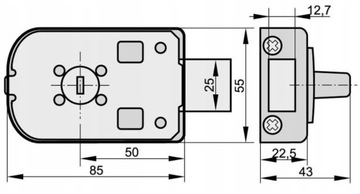 MINOS SURFACE LOCK 50MM КОРИЧНЕВЫЙ ПОЛЯРНЫЙ
