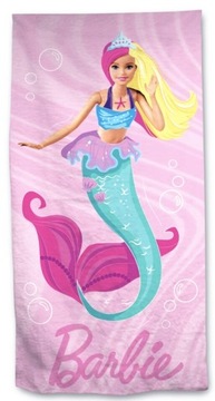 RĘCZNIK PLAŻOWY BARBIE 70X140 SYRENKA DZIECKA
