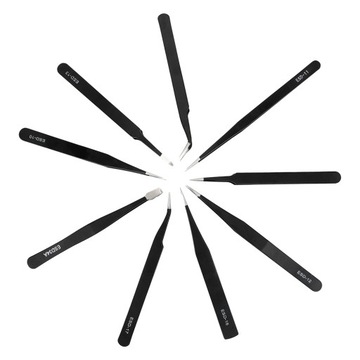 Набор из 9 прецизионных пинцетов ESD SPM-T03.