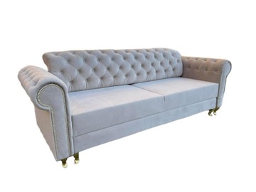 Sofa Kanapa rozkładana pikowana pojemnik pościel