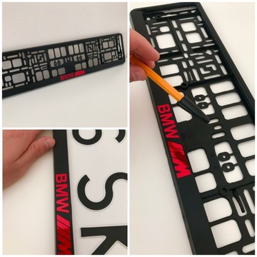 Рамка номерного знака BMW M power /2 шт.