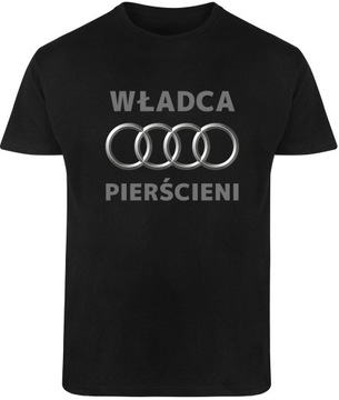 T-SHIRT MĘSKI FAN AUDI SLINE S8 S6 S4 NADRUKIEM KOSZULKA CZARNA R-XS A32