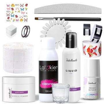 Isabellenails Acrylic Nail Set Акриловая пудра 15 мл БЕЛАЯ жидкость