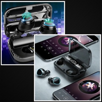 БЕСПРОВОДНЫЕ НАУШНИКИ BLUETOOTH С МИКРОФОНОМ, МОДЕЛЬ POWERBANK 2023 ГОДА