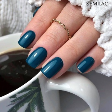 Лак для ногтей Semilac 526 TEAL, гибридный, 7 мл