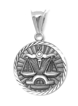 SREBRNY ZNAK ZODIAKU WAGA 925 ZAWIESZKA