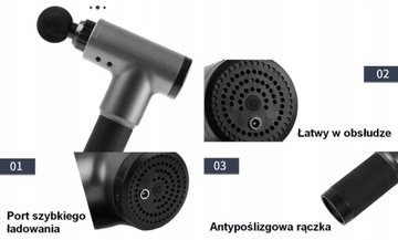 Массажный пистолет Мощный вибрационный массаж Ручной массажер-пистолет для массажа тела
