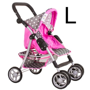 Коляска DOLL, большая коляска, СУМКА-ПЕРЕМЕННИК, регулируемая ручка