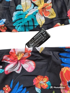 Nowy strój kostium kąpielowy 46,XXXL 3XL kwiaty komplet tankini BonPrix