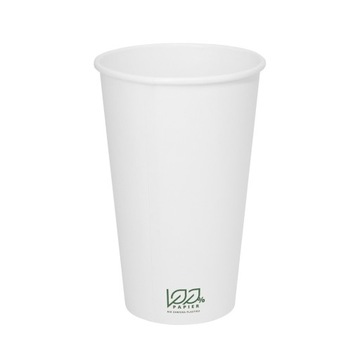 Kubek jednościankowy 100%PAPIER biały 400ml 50szt