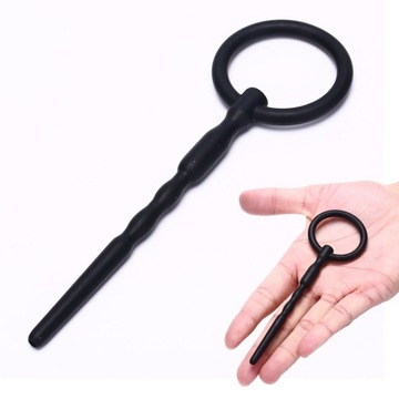 2020 Black Silicone Urethral Stretcher Male Penis