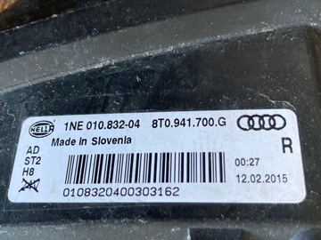 AUDI A5 8T S LINE FACELIFT FL HALOGEN PRAVÝ 8T0941700G