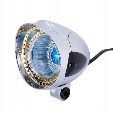 12V motocykle chromowany reflektor reflektor