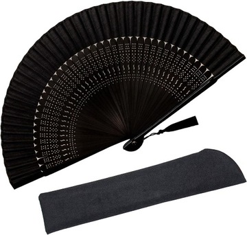 Folding Hand Fan - Retro Bamboo Silk Fan