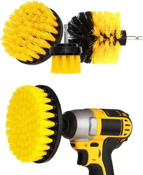 SZCZOTKI NA WKRĘTARKĘ SPRZĄTAJĄCE CZYSZCZĄCE 3 szt