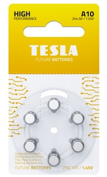 Baterie do aparatu słuchowego TESLA A10/PR70/1,45V