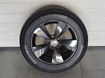 KOLA ZIMNÍ ALU RÁFKY SKODA KODIAK 215/65/17 CONTINENTAL BEZNIK 8 MM