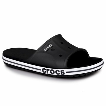 Klapki laczki męskie sportowe Crocs BAYABAND SLIDE BLACK WHITE