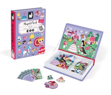 Janod Układanka magnetyczna Księżniczki Magnetibook magnesy zabawka dziecko