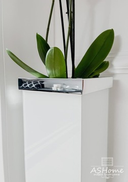 Lacobel белый вазон, современный, Гламур