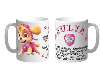 KUBEK PSI PATROL PAW PATROL PIESKI + IMIĘ GRATIS