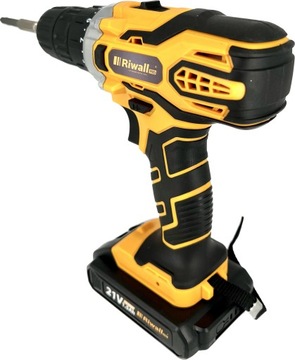 Дрель, ОТВЕРТКА, БИТЫ, НАСАДКИ 2xAKU 21V МОЩНЫЙ RIWALL PROFESSIONAL POWER