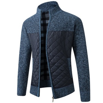 Sweter męski ciepły ze stójką półgolf,4XL