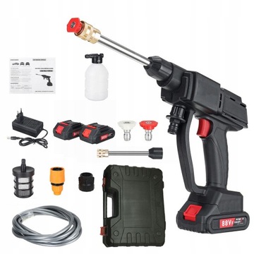 MYJKA CIŚNIENIOWA AKUMULATOROWA ZESTAW W WALIZCE 2x AKU 88V 10000mAh 1500W