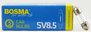 ŻARÓWKA 12V 10W SV8,5 11x30mm Bosma 10 sztuk