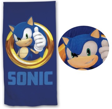 RĘCZNIK DZIECIĘCY SONIC 140 cm KĄPIELOWY PLAŻOWY
