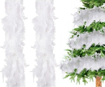 Белое боа 180 см.