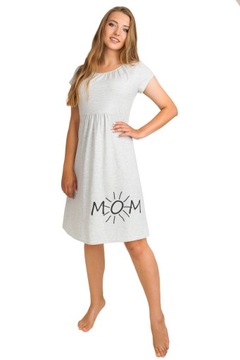 Ночная рубашка для беременных и кормящих мам, принт MOM S/M