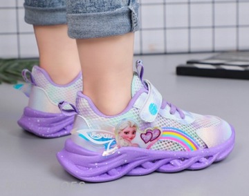 Туфли Adidas Elsa со светодиодной подсветкой, детские размеры 22-37.