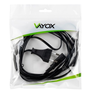 КАБЕЛЬ ПИТАНИЯ ДЛЯ ТЕЛЕВИЗОРА, ПРИНТЕРА, РАДИО, ВКМ, 8, 2 PIN, 3M