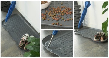 Резиновый коврик для стока обуви 40x72 см серый