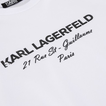 KARL LAGERFELD T-SHIRT KOSZULKA MĘSKA LOGO BIAŁA rozmiar XL