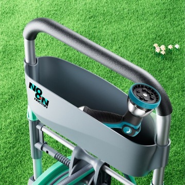 Катушка для садового шланга для тележки Nocton с гибким шлангом длиной 120 м, корзина подачи