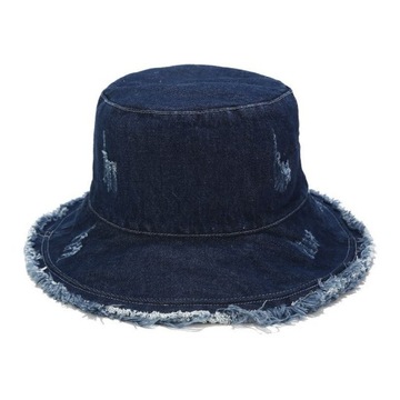 Denim Wiadro Kapelusz Rybak Kapelusz Plaża Słońce Czapka