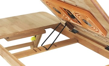 NIEZBĘDNY STOLIK POD LAPTOP BAMBUSOWY+WENTYLATOR !