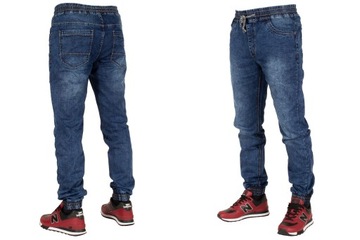 Spodnie męskie jogger jeans W:38 granatowe