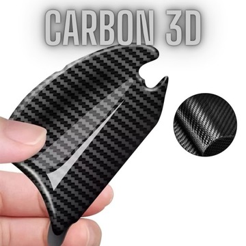 АВТОНАКЛЕЙКИ CARBON 3D ЗАЩИТНАЯ ФОЛЬГА ДЛЯ ДВЕРНЫХ РУЧОК 14 ШТ.
