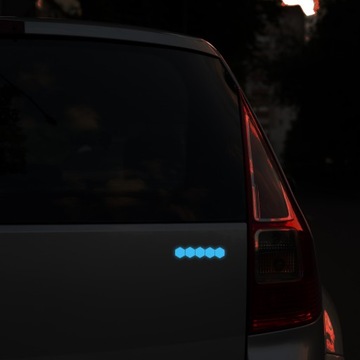 Светоотражающие наклейки HEXAGON для велосипедов, шлемов и автомобилей.